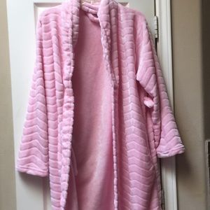 Pink fluffy robe